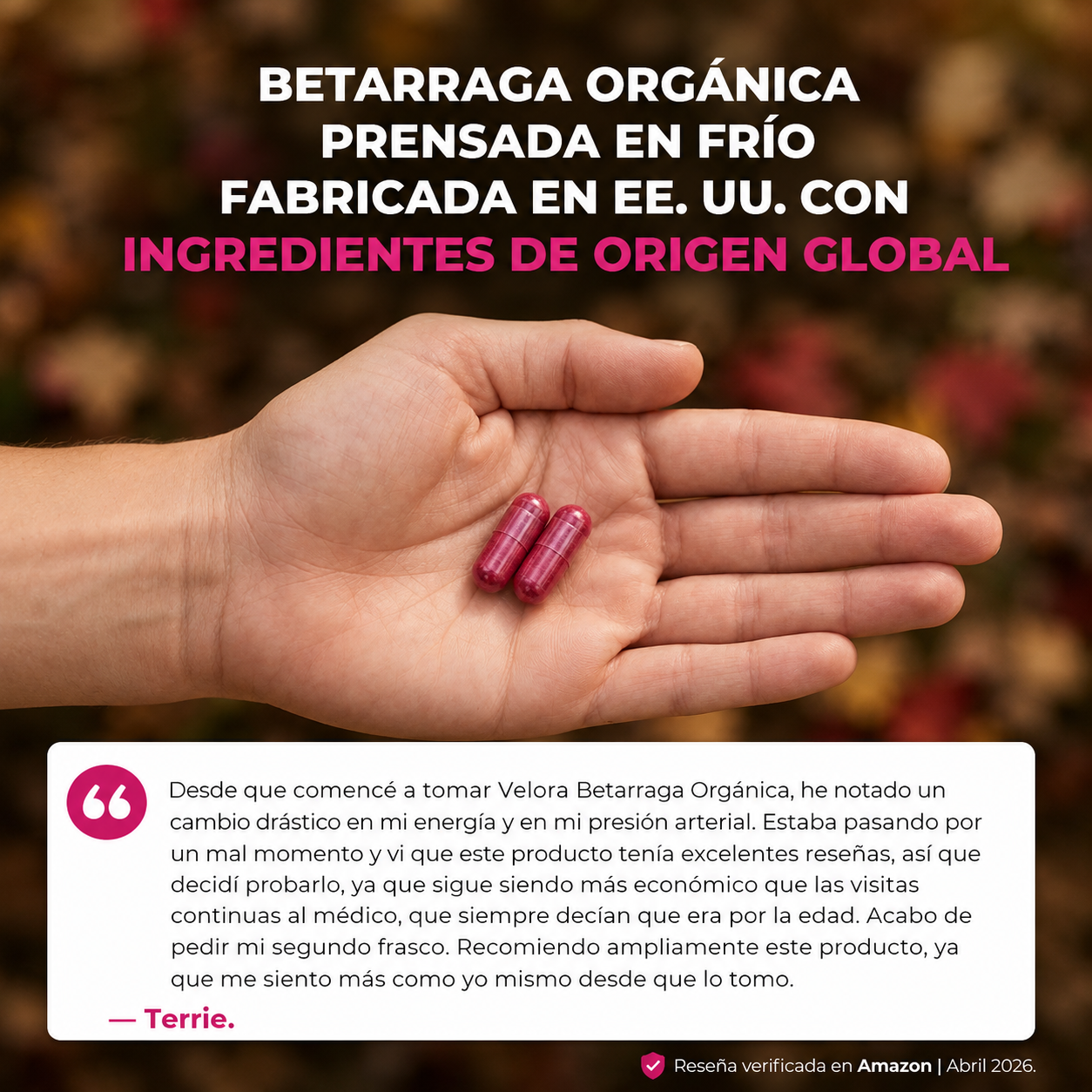Cápsulas de remolacha Velora