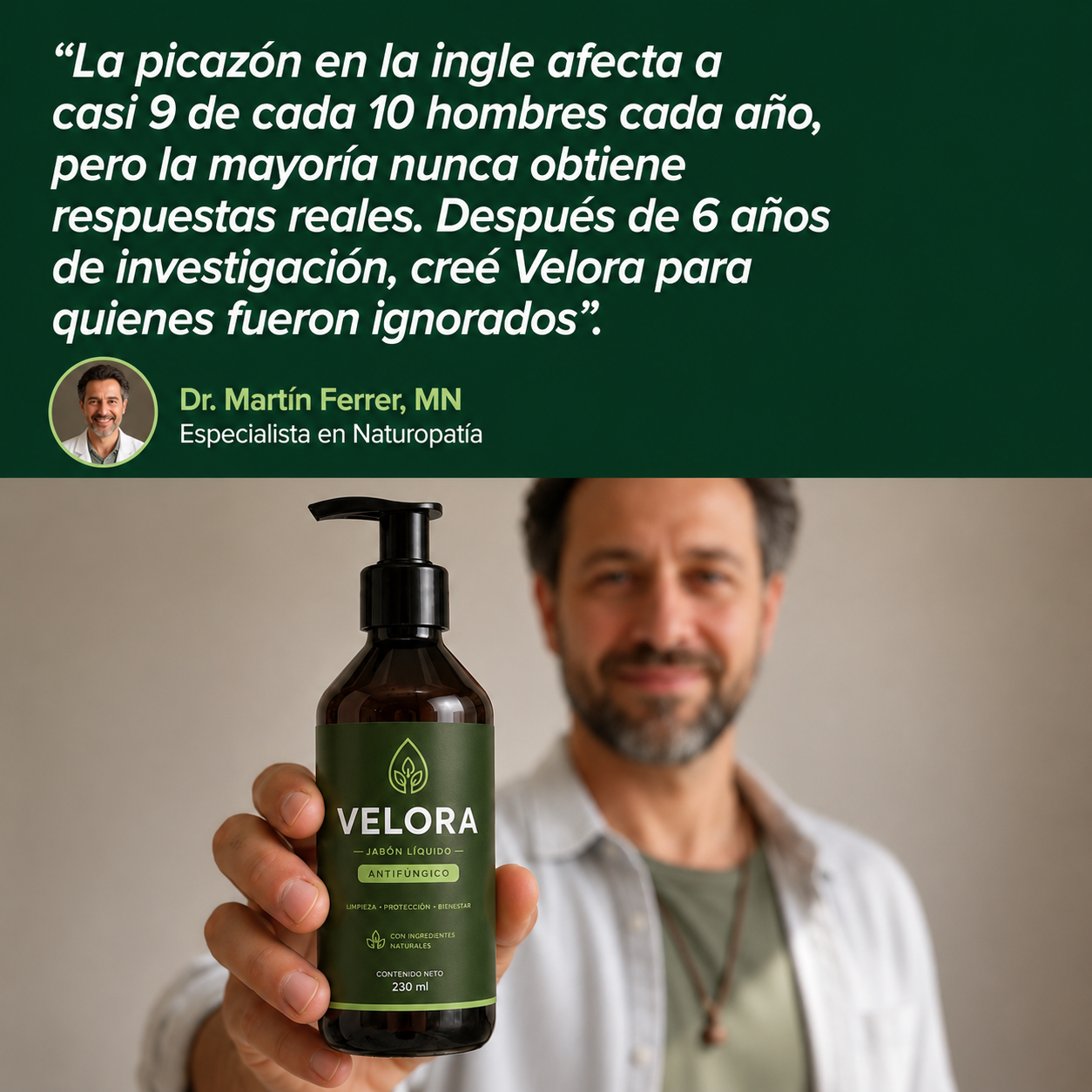 Jabón antigunfico Velora